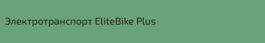 Электротранспорт EliteBike Plus